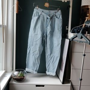 uniqlo light front pleat jeans